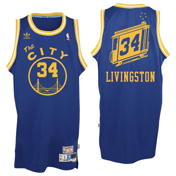 Men's  Shaun Livingston Golden State Warriors Hardwood Classics Blue Jersey