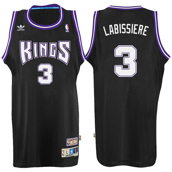 Men's  Skal Labissiere Sacramento Kings Adidas Hardwood Classic Swingman Black Jersey