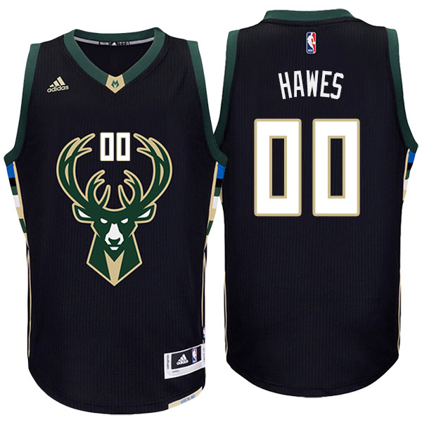 Men's  Spencer Hawes Milwaukee Bucks Adidas Swingman Climacool Black Jersey