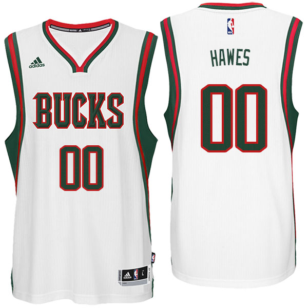 Men's  Spencer Hawes Milwaukee Bucks Adidas Swingman White Jersey