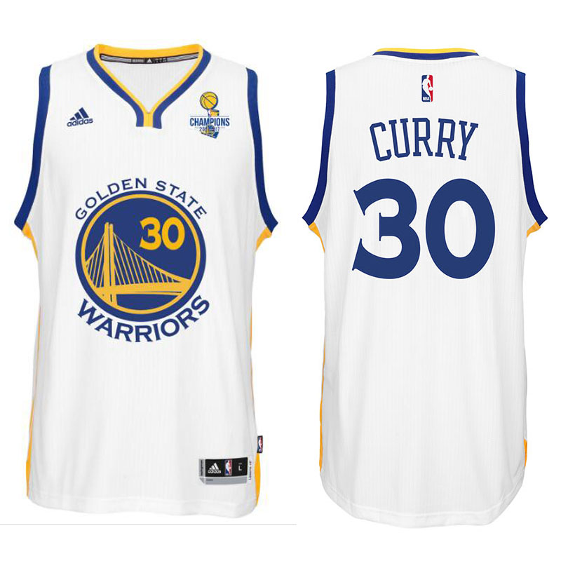 Men's Stephen Curry 2017 NBA Champions Swingman Home White Jersey