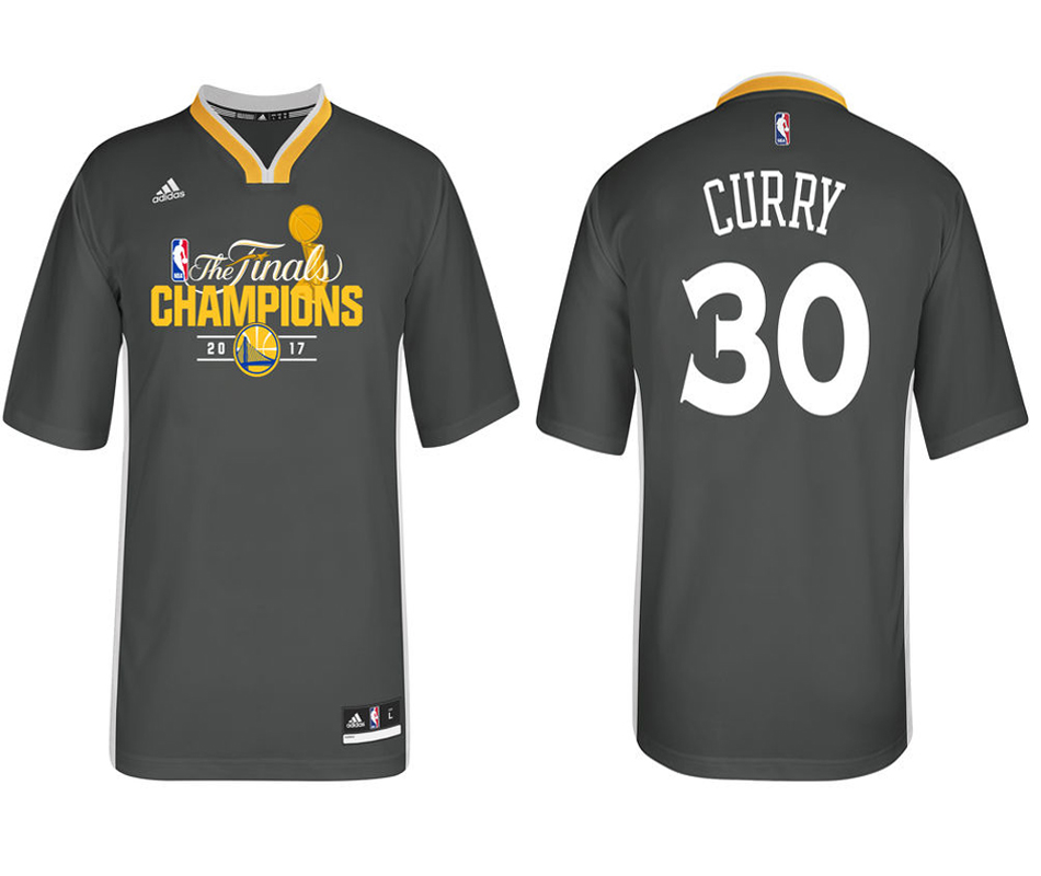 Men's Stephen Curry 2017 NBA Finals Champions Alternate Charcoal Jersey