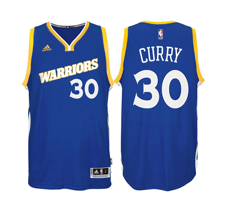 Men's Stephen Curry Stretch Crossover Road Swingman Royal Jersey