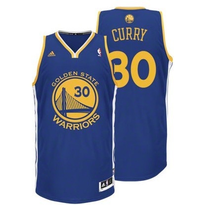  Stephen Curry Warriors #30 Blue Youth Jersey