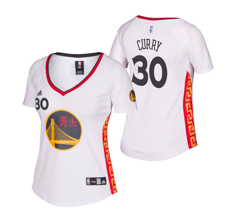 Women's Stephen Curry 2017 Chinese Heritage Replica White Jersey