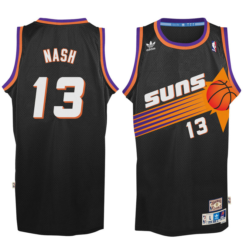 Men's Steve Nash Hardwood Classic Swingman Black Jersey