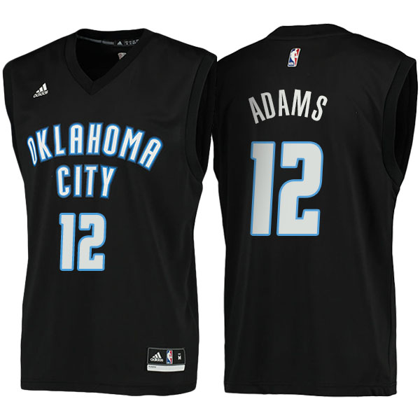 Men's  Steven Adams Oklahoma City Thunder Adidas Fashion Black Jersey