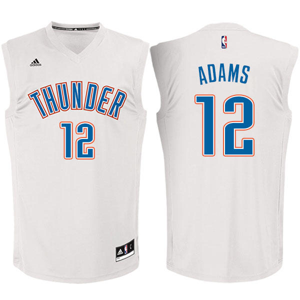 Men's  Steven Adams Oklahoma City Thunder Adidas Fashion White Jersey