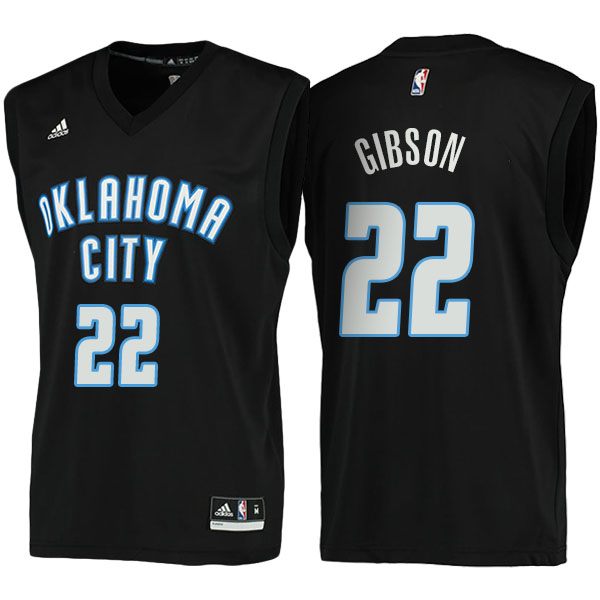 Men's  Taj Gibson Oklahoma City Thunder Adidas Fashion Black Jersey