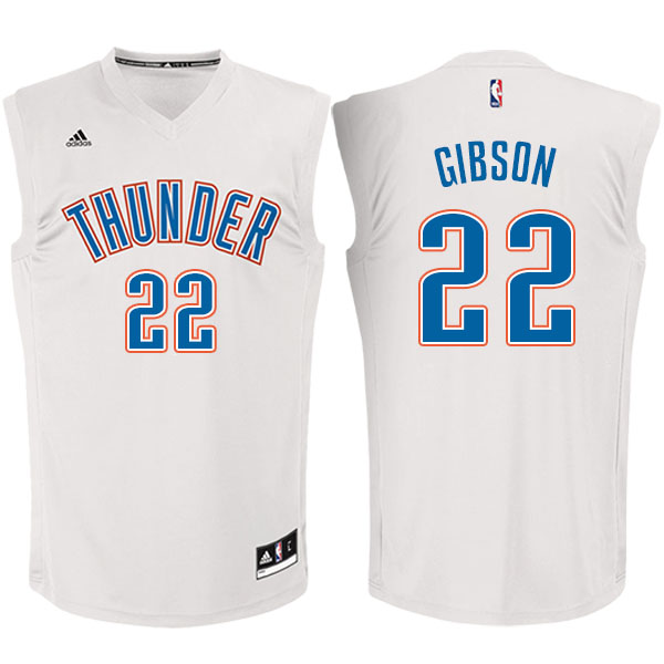 Men's  Taj Gibson Oklahoma City Thunder Adidas Fashion White Jersey