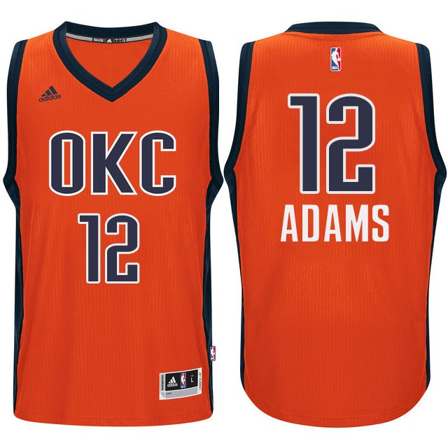 Men's  OKC Thunder #12 Steven Adams Alternate Jersey Orange