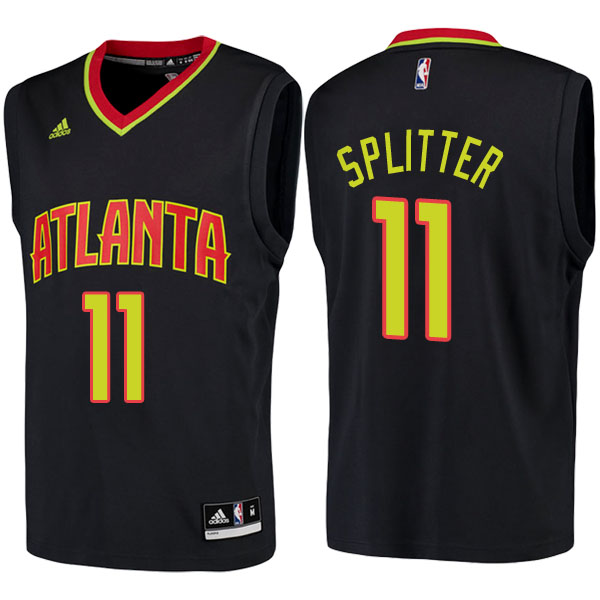 Men's  Tiago Splitter Atlanta Hawks Black Jersey