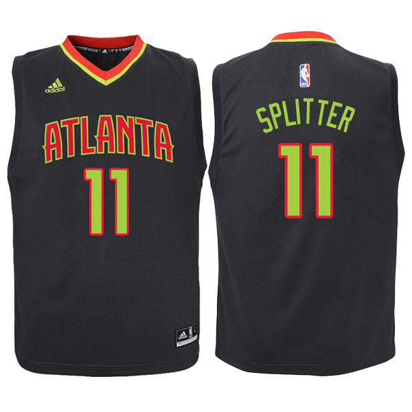 Men's  Tiago Splitter Atlanta Hawks Black-Red Jersey