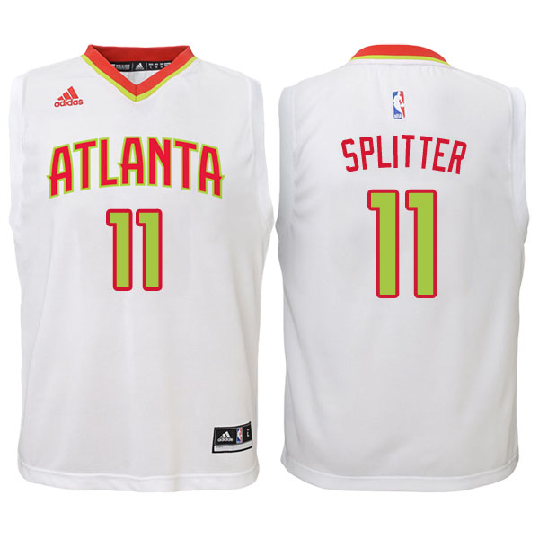 Men's  Tiago Splitter Atlanta Hawks White-Red Jersey