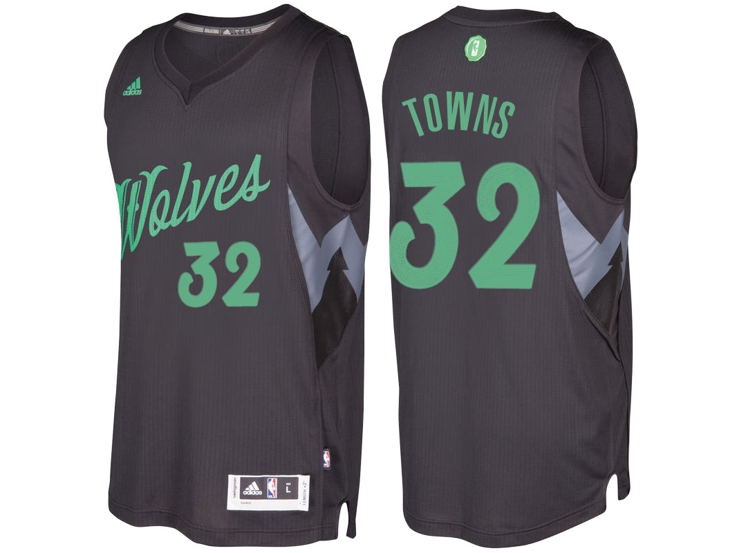 Timberwolves 2016 Christmas Day Swingman Black Jersey