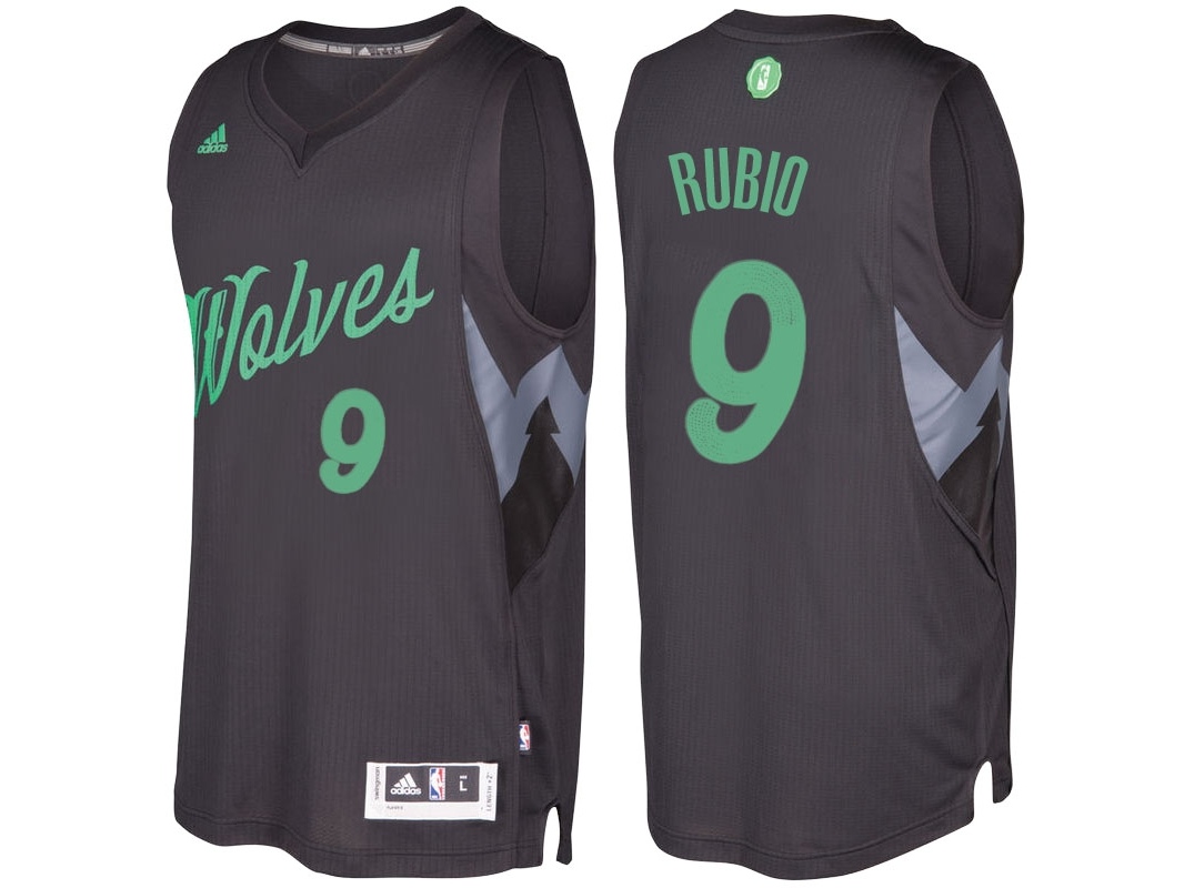 Timberwolves 2016 Christmas Day Swingman Black Jersey