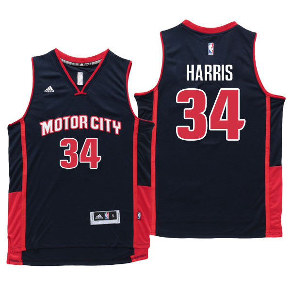 Men's  Tobias Harris Detroit Pistons Motor City New Swingman Navy Blue Jersey