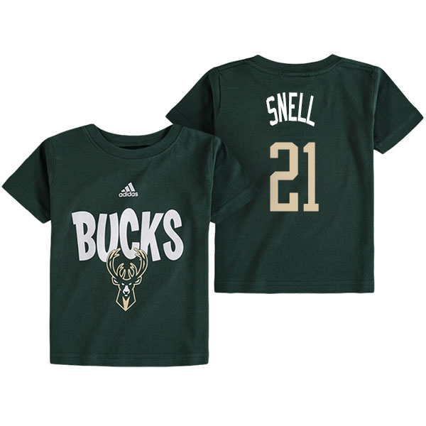 Men's  Tony Snell Milwaukee Bucks Infant Adidas Name Number Green T-shirt