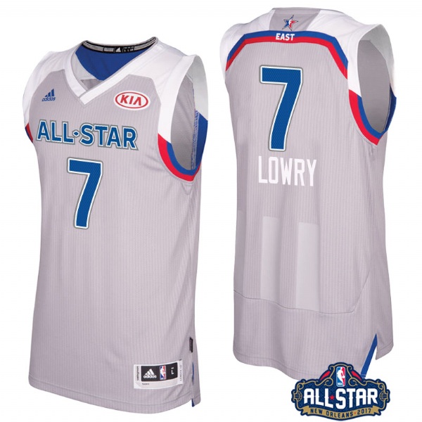 Men's  Toronto Raptors Kyle Lowry 2017 All Star Gray Jersey