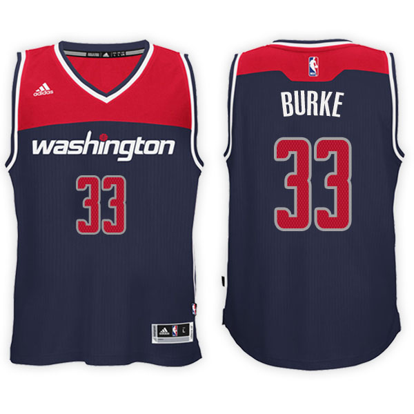 Men's  Trey Burke Washington Wizards Swingman Road Adidas Navy Jersey