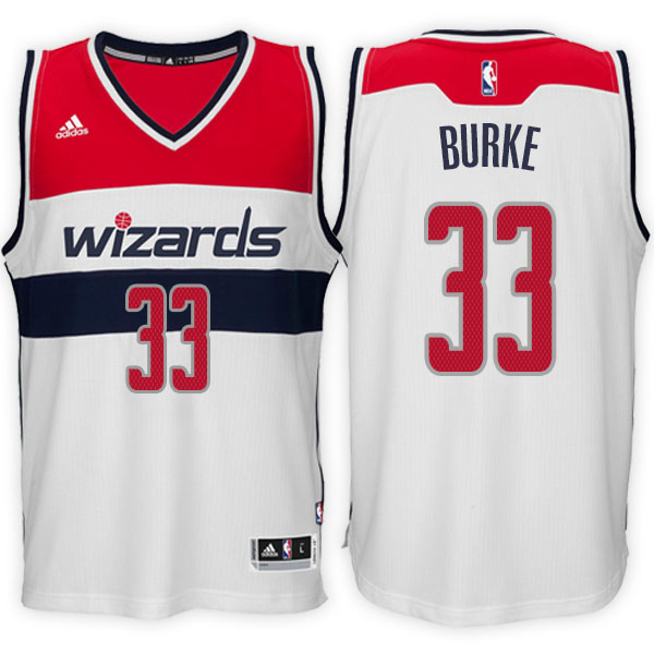 Men's  Trey Burke Washington Wizards Adidas Swingman Alternate White Jersey