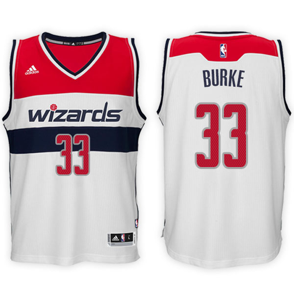 Men's  Trey Burke Washington Wizards Alternate Adidas Swingman White Jersey