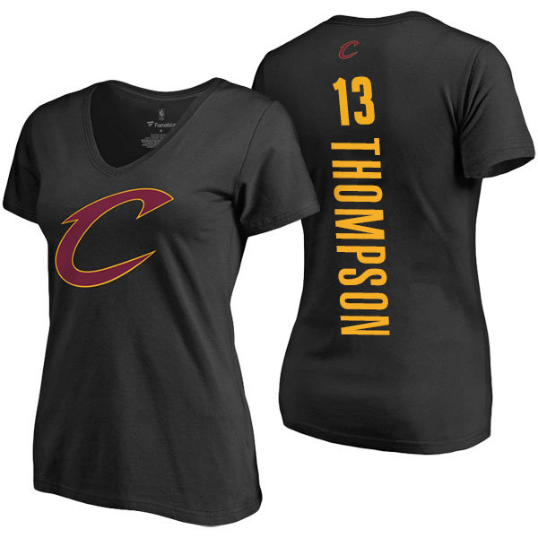 Women's Tristan Thompson Cleveland Cavaliers Backer Classic Fit Name and Number Black T-shirt