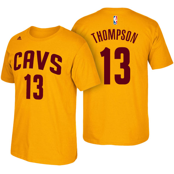 Men's  Tristan Thompson Cleveland Cavaliers Net Number Gold T-shirt