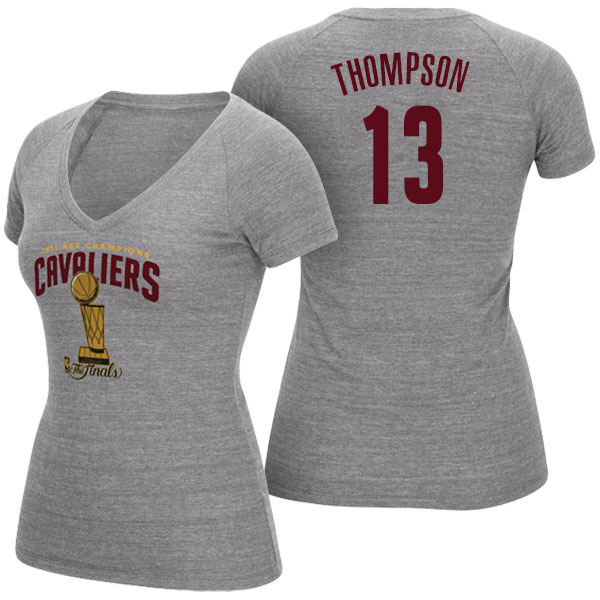 Women's Tristan Thompson Cleveland Cavaliers Adidas Name and Number Gray T-shirt