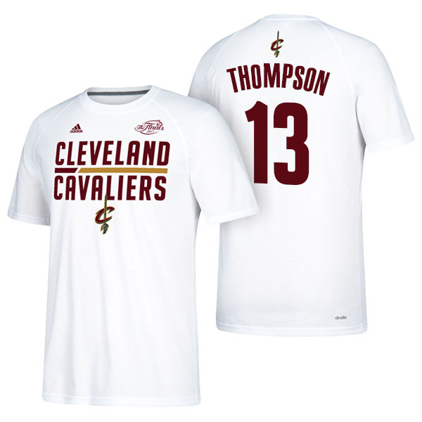 Men's  Tristan Thompson Cleveland Cavaliers Eastern Conference Champions 2017 NBA the Finals Adidas White T-shirt