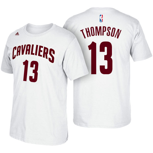 Men's  Tristan Thompson Cleveland Cavaliers Net Number White T-shirt