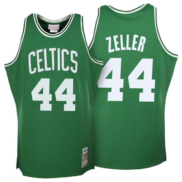 Men's  Tyler Zeller Boston Celtics Mitchell Ness Hardwood Classics Authentic Throwback Green Jersey