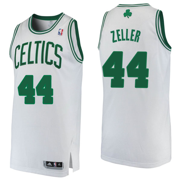 Men's  Tyler Zeller Boston Celtics Finished Authentic White Jersey