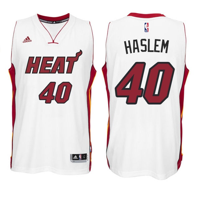 Men's  Heat 40 Udonis Haslem New Swingman Jersey White