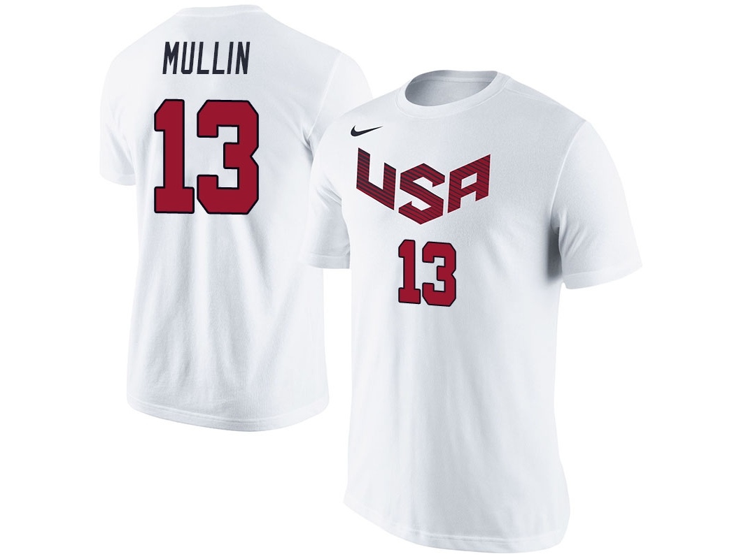 USA USA Team Name & Number White T-Shirt