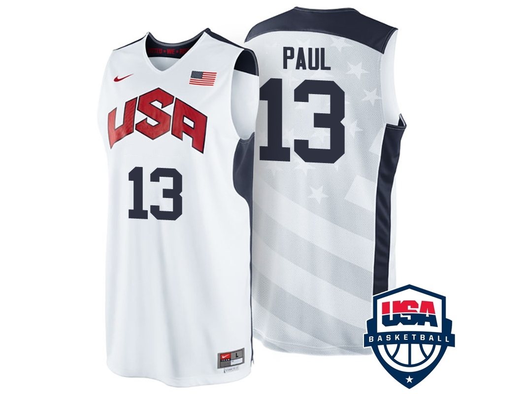 USA London 2012 Olympics USA Team White Jersey