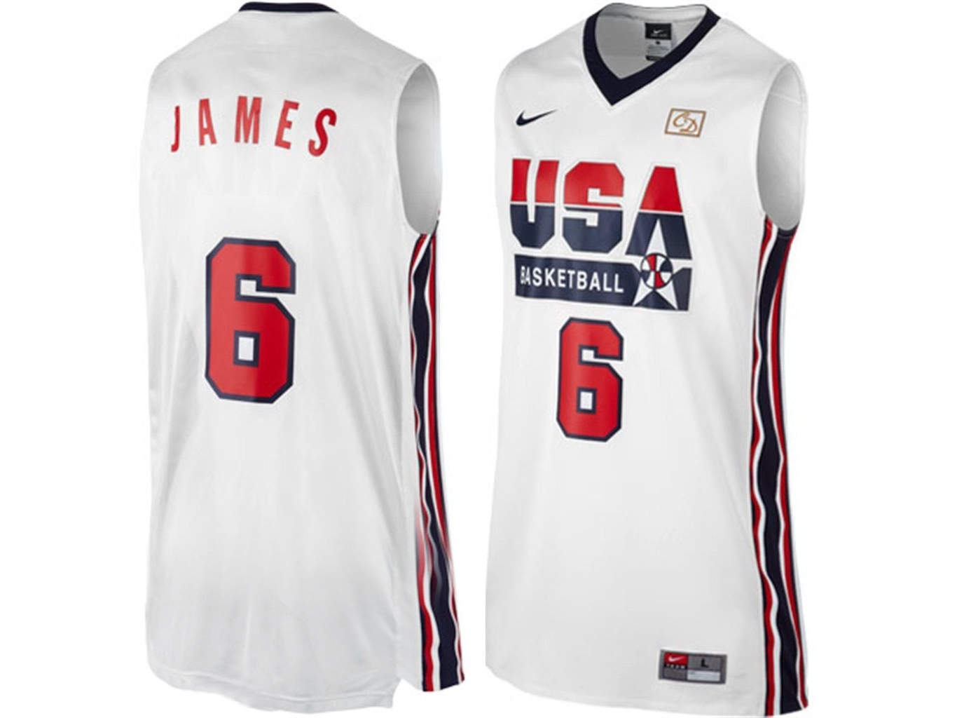 USA 1992 USA Dream Team White Jersey