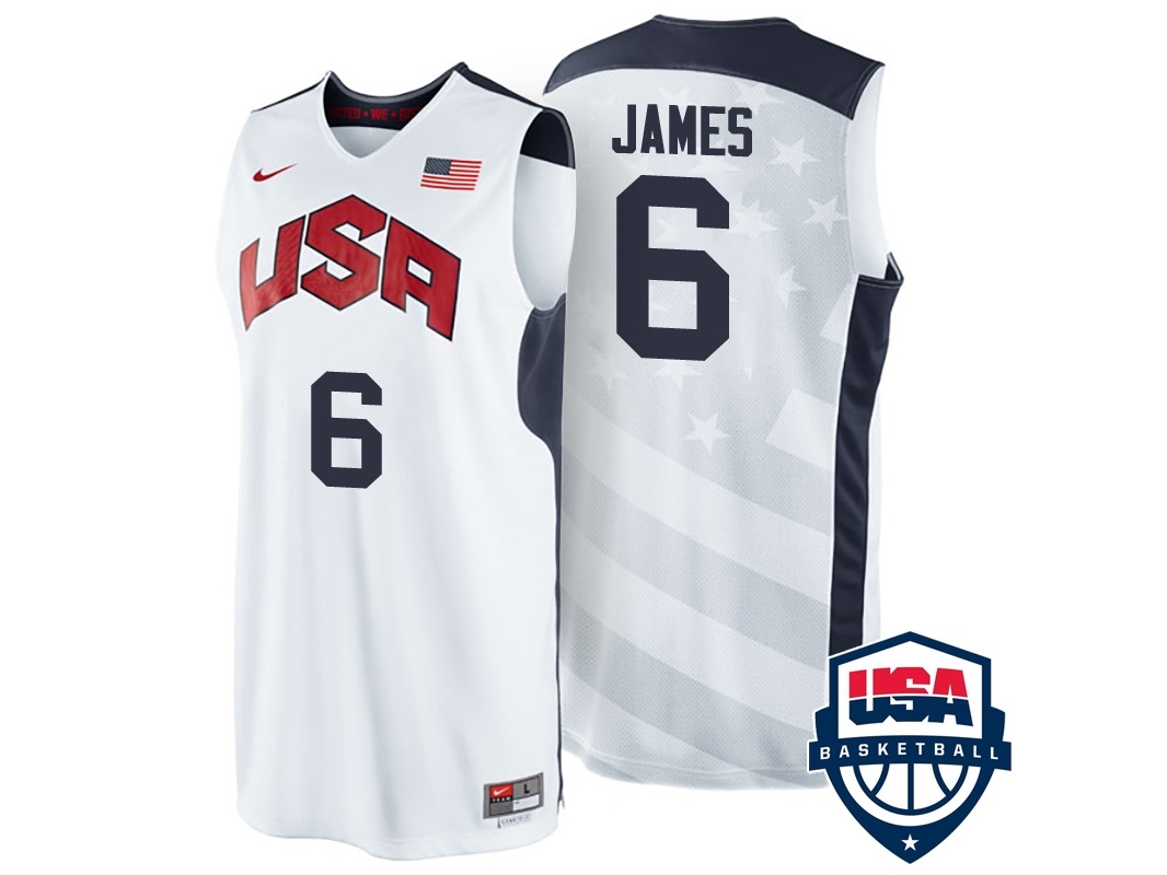 USA London 2012 Olympics USA Team White Jersey