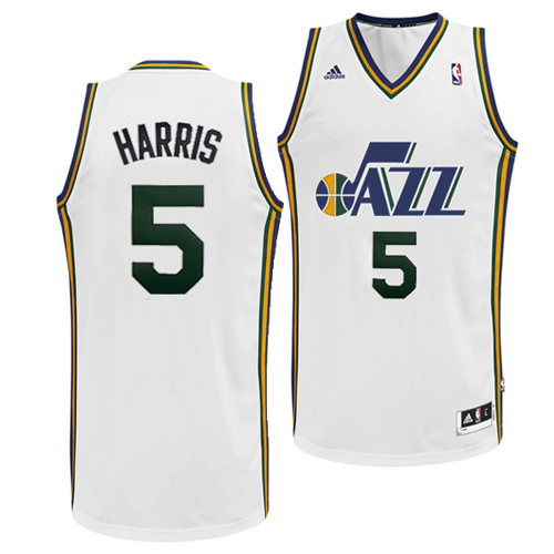 Men's  NBA Utah Jazz #5 Devin Harris Revolution 30 Home Jersey