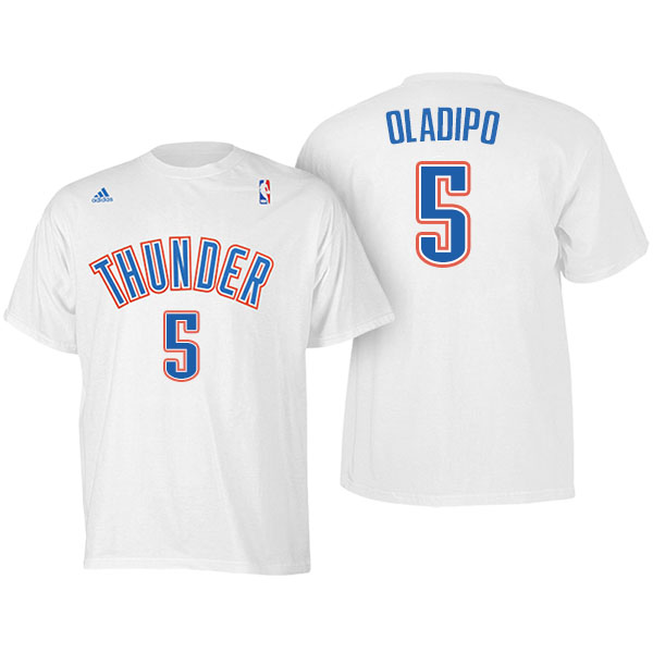 Men's  Victor Oladipo Oklahoma City Thunder Adidas Net Number White T-shirt