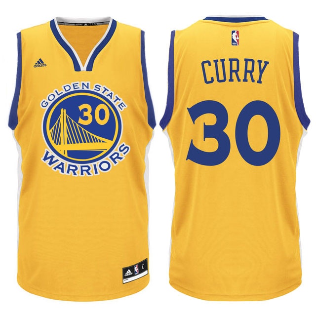 Men's  Warriors #30 Stephen Curry 2016 New Swingman Jersey Gold