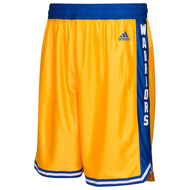 Men's  Warriors Hardwood Classic Swingman Shorts Gold