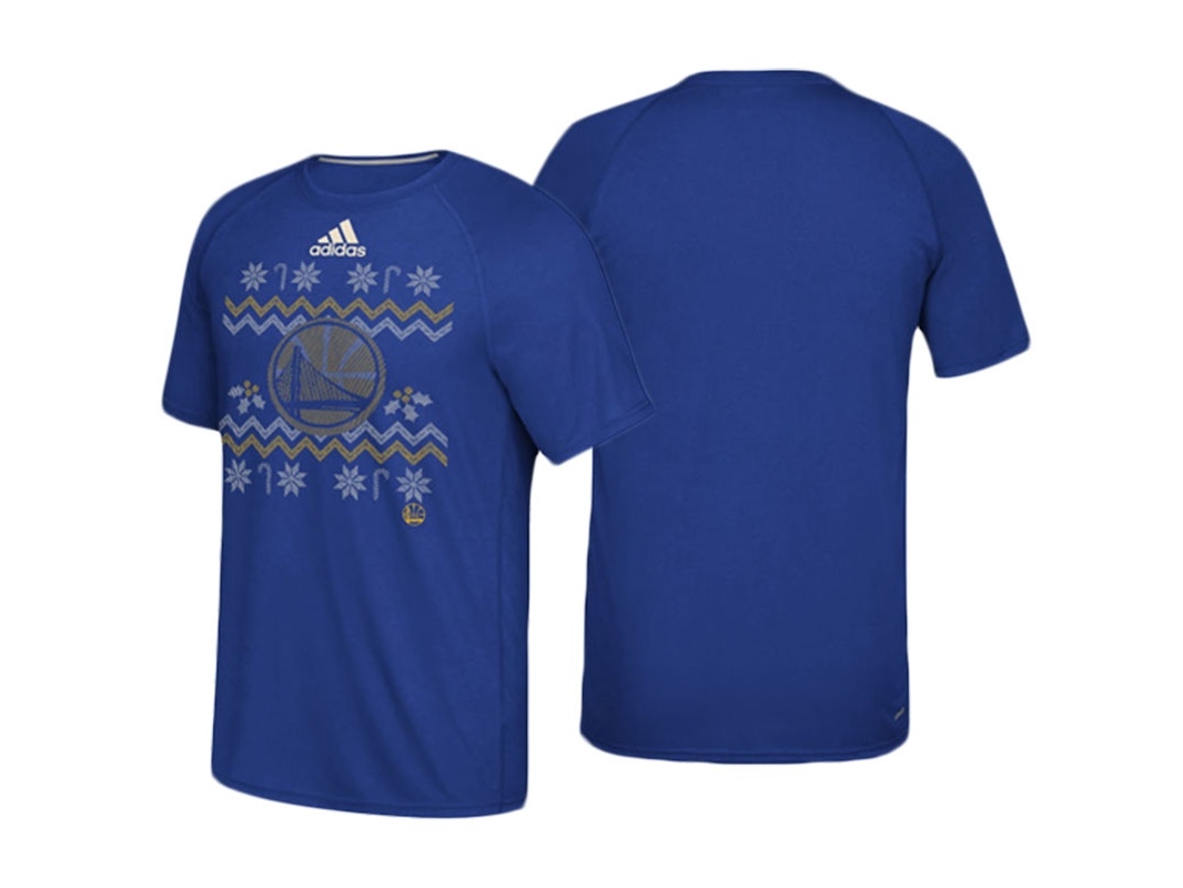 Warriors 2016 Christmas Day climalite Ultimate Royal T-Shirt