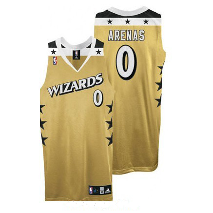 Men's  NBA Washington Wizards #0 Gilbert Arenas Old Gold Jersey