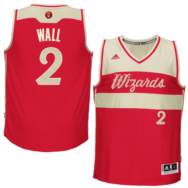 Men's  Wizards #2 John Wall Red Christmas Jersey