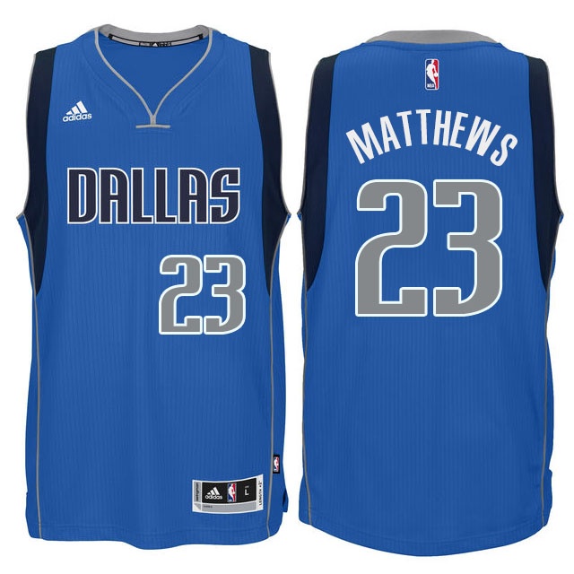 Men's  Mavericks 23 Wesley Matthews New Swingman Blue Jersey