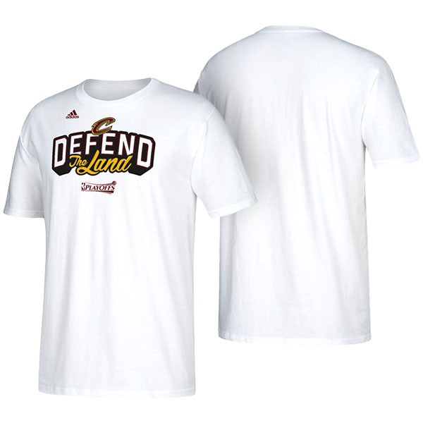 Men's  Cleveland Cavaliers Adidas 2017 NBA playoffs Participant Slogan White T-shirt