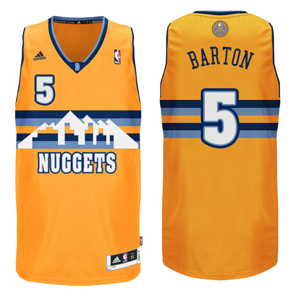 Men's  Will Barton Denver Nuggets Adidas 2014-16 New Swingman Alternate Gold Jersey