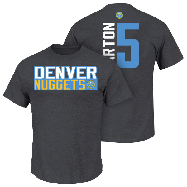 Men's  Will Barton Denver Nuggets Net Number Navy T-shirt