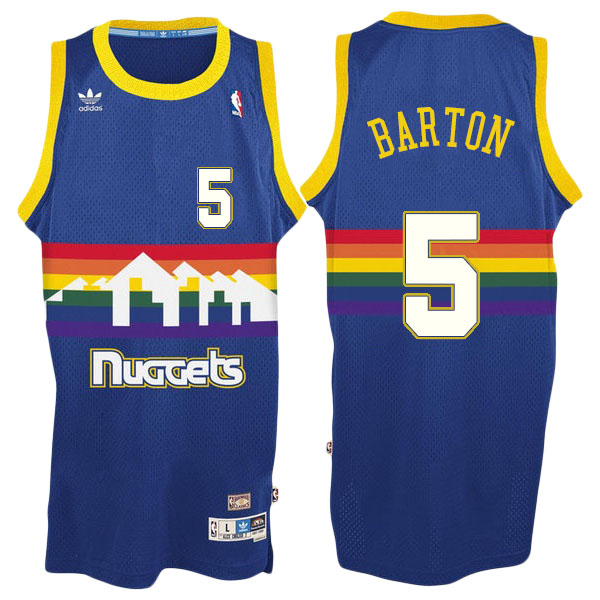 Men's  Will Barton Denver Nuggets Adidas Swingman Hardwood Classics Royal Jersey